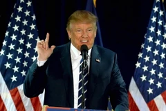 Ứng viên Tổng thống Donald Trump trong chiến dịch vận động tranh cử tại Manchester, New Hampshire, ngày 28/10. (Nguồn: AFP/TTXVN)