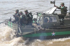 Binh sỹ Nga tham gia cuộc Tập trận quốc tế 2016 tại thị trấn Murom, Nga ngày 6/8. Ảnh minh họa. (Nguồn: EPA/TTXVN)