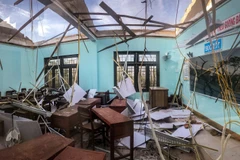 Ảnh hưởng của những cơn bão lũ tàn khốc tàn liên tiếp phá miền Trung gây ảnh hưởng tới hơn 2,5 triệu trẻ em nơi đây. (Ảnh minh họa: UNICEF)