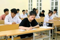 Thí sinh dự thi Tốt nghiệp trung học phổ thông năm 2024. (Ảnh: TTXVN)