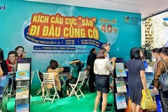 Hình ảnh gian hàng tại VITM Hà Nội 2020. (Ảnh: Mai Mai/Vietnam+)