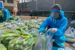 [Photo] Cận cảnh 'chuyến xe thực phẩm 0 đồng’ của các Hoa hậu Hoàn vũ