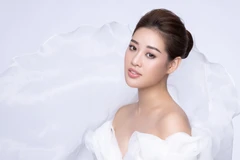 Hoa hậu Khánh Vân đang gấp rút hoàn thiện các kỹ năng trước ngày lên đường đến với "đấu trường" Miss Universe. (Ảnh: Nguyễn Long/Vietnam+)