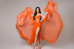 Bán kết Miss Universe: Trang phục dạ hội ấn tượng của Khánh Vân