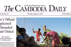 Bìa trang báo The Cambodia Daily. (Nguồn: Al Jazeera)