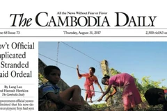 Bìa trang báo The Cambodia Daily. (Nguồn: Al Jazeera)
