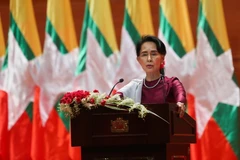 Cố vấn Nhà nước Myanmar Aung San Suu Kyi. (Nguồn: AFP/TTXVN)