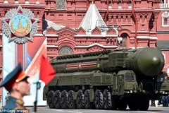 Tên lửa đạn đạo liên lục địa sử dụng nhiên liệu rắn RS-24 Yars. (Nguồn: AFP)