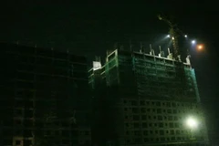 Khu công trường xảy ra vụ tai nạn lao động. (Ảnh: Sơn Bách/Vietnam+)