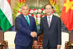 Chủ tịch nước Trần Đại Quang tiếp Thủ tướng Hungary Orbán Viktor. (Ảnh: Nhan Sáng/TTXVN)
