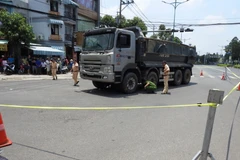 Hiện trường vụ tai nạn. (Ảnh: Thanh Tân/TTXVN)