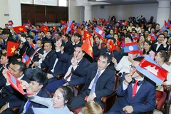 Các đại biểu thanh niên tại buổi giao lưu. (Ảnh: Văn Điệp/TTXVN)