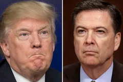 Tổng thống Mỹ Donald Trump (trái) và ông James Comey, cựu Giám đốc Cơ quan Tình báo Trung ương Mỹ (phải). (Nguồn: AFP/TTXVN)