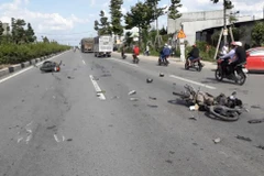 Hiện trường vụ tai nạn. (Ảnh: Huyền Trang/Vietnam+)