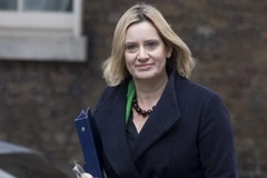 Bộ trưởng Nội vụ Anh Amber Rudd tại thủ đô London, Anh ngày 1/11. (Nguồn: EPA/TTXVN)