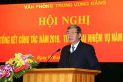 Ông Đinh Thế Huynh, Ủy viên Bộ Chính trị, Thường trực Ban Bí thư phát biểu chỉ đạo Hội nghị. (Ảnh: Doãn Tấn/TTXVN)