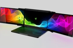 Ngỡ ngàng "siêu laptop" ba màn hình siêu nét 4K của Razer