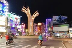 Đường phố tại An Giang. (Ảnh: Thanh Sang/TTXVN)