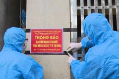 Thị xã Đông Triều thiết lập vùng phong tỏa tạm thời để cách ly y tế toàn bộ thôn Lâm Xá 1. (Ảnh: Văn Đức/TTXVN)
