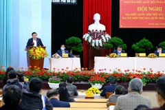 Quang cảnh buổi tiếp xúc cử tri thành phố Đà Lạt chiều 15/11. (Ảnh: Nguyễn Dũng/TTXVN)