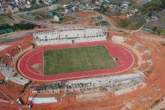 Sân vận động Đà Lạt 20.000 chỗ ngồi thuộc công trình dân dụng cấp II, tọa lạc tại đường Xô Viết Nghệ Tĩnh, Phường 7, Đà Lạt với tổng diện tích gần 16ha. (Ảnh: Đặng Tuấn/TTXVN)