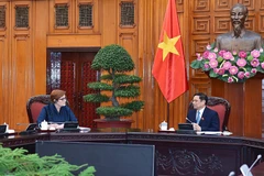 Thủ tướng Phạm Minh Chính tiếp bà Marise Payne, Bộ trưởng Ngoại giao Australia. (Ảnh: TTXVN)