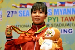 Vận động viên Vũ Thị Hằng. (Ảnh: Thanh Hà/TTXVN)