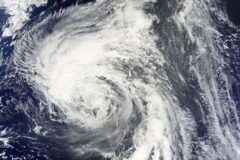 Ảnh chụp vệ tinh mắt bão Chanthu. (Nguồn: phys.org)