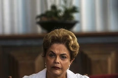 Tổng thống Dilma Rousseff tại một cuộc họp báo ở Brasilia. (Nguồn: EPA/TTXVN)