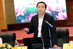 Bộ trưởng Bộ Tài nguyên và Môi trường Trần Hồng Hà phát biểu tại Hội nghị. (Nguồn ảnh: TN-MT)