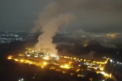 Hình ảnh nhà máy ximăng Sông Lam, được phóng viên ghi lại vào những ngày cuối tháng 12/2022. (Ảnh: Hoàng Đạt/Vietnam+)