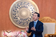 Bộ trưởng Bộ Tài nguyên và Môi trường Trần Hồng Hà. (Ảnh: Hùng Võ/Vietnam+)