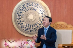 Bộ trưởng Bộ Tài nguyên và Môi trường Trần Hồng Hà. (Ảnh: Hùng Võ/Vietnam+)