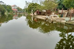 Một góc khu vực hồ Bà Đồ thuộc phường Ngọc Thụy, quận Long Biên, thành phố Hà Nội. (Ảnh: PV/Vietnam+)