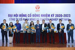 Hình ảnh Đại hội đồng cổ đông nhiệm kỳ 2020-2023 của Công ty cổ phần Bóng đá chuyên nghiệp Việt Nam sáng 28/11. (Ảnh: Đức Cường/Vietnam+) 