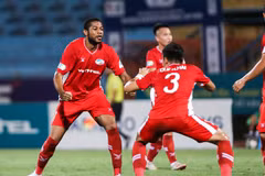 Viettel đang vững vàng dẫn đầu bảng xếp hạng V-League 2020 với 38 điểm. (Ảnh: Hiển Nguyễn/Vietnam+) 