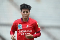 Tiền đạo Tuyết Dung đã là viên chức của của Sở Văn hoá, Thể thao & Du lịch tỉnh Hà Nam. (Ảnh: Hiển Nguyễn/Vietnam+)