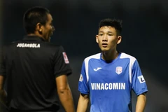 Tiền vệ trẻ Hai Long sinh năm 2000 của Than Quảng Ninh. (Ảnh: PV/Vietnam+)