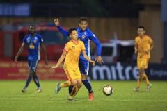 Đoàn quân huấn luyện viên Nguyễn Thành Công thua ngược đội bóng của bầu Đệ ở vòng 2 giai đoạn hai V-League 2020. (Ảnh: VPF) 