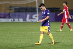 Hà Nội FC với nỗi buồn về nhì ở V-League 2020. (Ảnh: Hiển Nguyễn/Vietnam+)