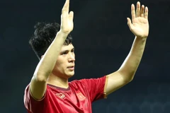 Đình Trọng bị treo giò ở trận đấu với tuyển Malaysia vào tháng 3 tới tại vòng loại World Cup 2022. (Ảnh: Nguyên An/Vietnam+)