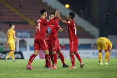 Hải Phòng lợi thế nhất trong cuộc đua trụ hạng sau vòng 3 giai đoạn hai V-League 2020. (Ảnh: VPF)