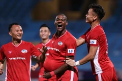 Viettel hiện đứng đầu bảng xếp hạng V-League 2020 với 28 điểm. (Ảnh: Hiển Nguyễn/Vietnam+) 