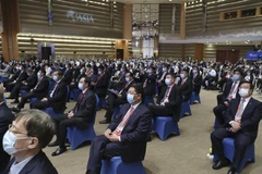 Các đại biểu tham dự phiên khai mạc Diễn đàn châu Á Bác Ngao (BFA) thường niên ở tỉnh Hải Nam, Trung Quốc ngày 21/4/2022. (Ảnh: THX/TTXVN)