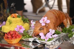 Các món ăn tại Hội thi được chế biến, trang trí độc đáo. (Ảnh: Xuân Tư/TTXVN)