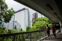 Trụ sở Tập đoàn bất động sản Evergrande tại Hong Kong, Trung Quốc. (Ảnh: AFP/TTXVN)