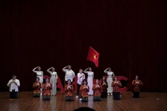 Một tiết mục biểu diễn trong cuộc thi "Giai điệu Thanh niên 2023". (Ảnh: TTXVN)