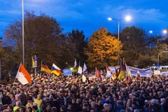 Biểu tình ở thành phố Erfurt, thủ phủ bang Thueringen, miền Trung nước Đức để phản đối chính sách nhập cư của chính phủ liên bang. (Nguồn: spiegel.de)