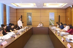 Các đại biểu Quốc hội thảo luận tại tổ, chiều 29/10. (Ảnh: Phương Hoa/TTXVN)