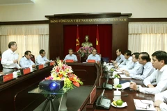 Quang cảnh buổi làm việc. (Ảnh: Nguyễn Dân/TTXVN)